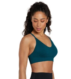Spiritual Gangster Selene Seamless Triangle Rib Bra -Pranty Yoga Shop 6989243711531 pine 2a