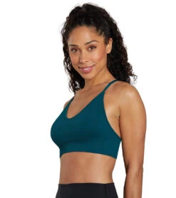 Spiritual Gangster Selene Seamless Triangle Rib Bra -Pranty Yoga Shop 6989243711531 pine 4a