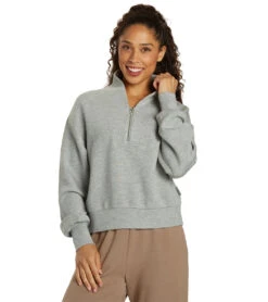 Varley Davidson Sweat -Pranty Yoga Shop 6991029960747 lightgreymarl 1a