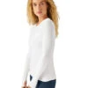 Beyond Yoga Featherweight Spacedye Classic Crew Pullover Cloud White
