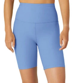 Beyond Yoga Spacedye High Waisted Biker Yoga Shorts Flower Blue Heather -Pranty Yoga Shop 7027780583467 flowerblueheather
