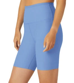 Beyond Yoga Spacedye High Waisted Biker Yoga Shorts Flower Blue Heather