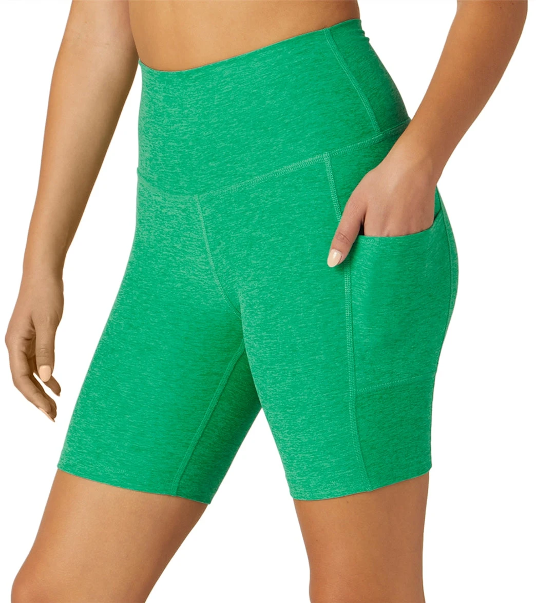 Beyond Yoga Spacedye Team Pockets High Waisted Biker Shorts Green Grass Heather 3 Beyond Yoga Spacedye Team Pockets High Waisted Biker Shorts Green Grass Heather