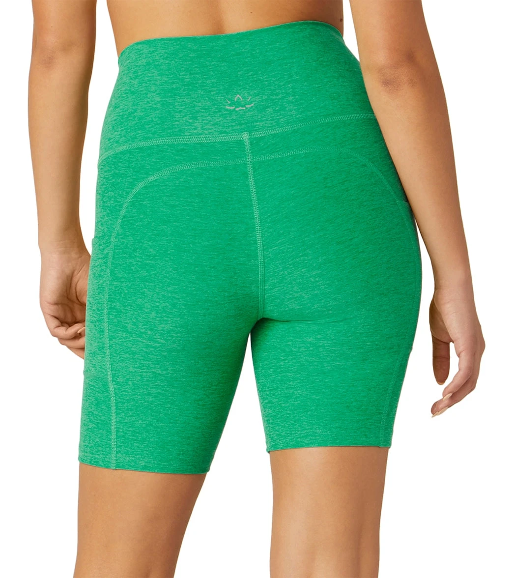 Beyond Yoga Spacedye Team Pockets High Waisted Biker Shorts Green Grass Heather 4 Beyond Yoga Spacedye Team Pockets High Waisted Biker Shorts Green Grass Heather - Image 2
