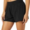 Beyond Yoga In Stride Lined Short True Black -Pranty Yoga Shop 7027845988395 trueblack 2a
