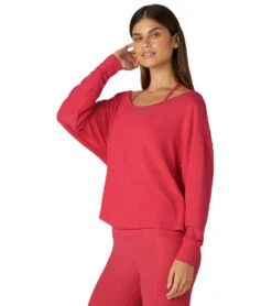 Beyond Yoga Let Loose Pullover Paradise Coral