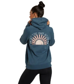 Spiritual Gangster Sun Shine Raglan Zip Hoodie -Pranty Yoga Shop 7032678219819 deepseablue 3a