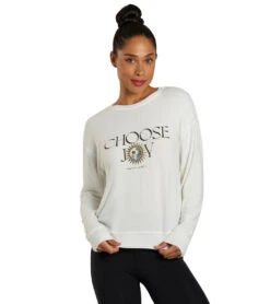 Spiritual Gangster Choose Joy Savasana Sweater Stone -Pranty Yoga Shop 7032678449195 stone