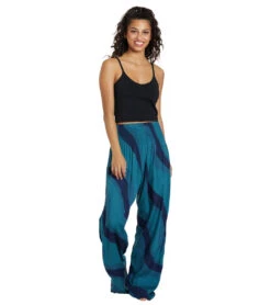 Lotus And Luna Bahama Swirl Wide Leg Pant Blue 9 Lotus And Luna Bahama Swirl Wide Leg Pant Blue -Pranty Yoga Shop 7032680513579 blue 4a