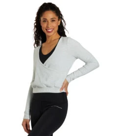 Spiritual Gangster Surplice Smock Wrap -Pranty Yoga Shop 7032680710187 heatherash 4a