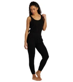 Spiritual Gangster Ballet Rib Jumpsuit -Pranty Yoga Shop 7032681037867 black 2a