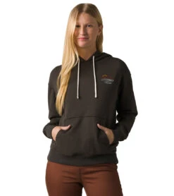 PrAna Organic Graphic Hoodie Washed Black Mountain -Pranty Yoga Shop 7044010934315 washedblackmountain