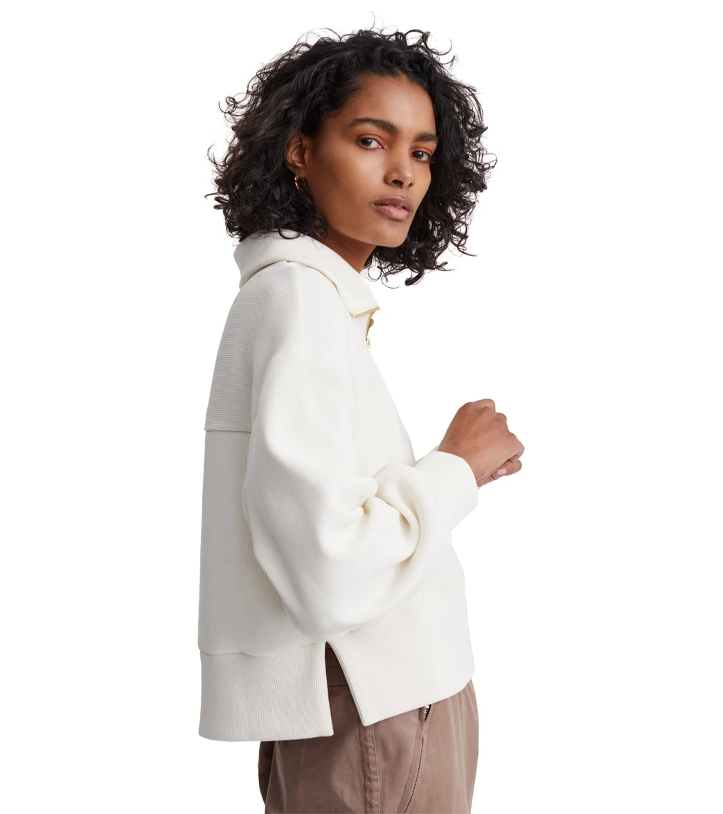 Varley Ramona Half Zip Whisper White 3 Varley Ramona Half Zip Whisper White