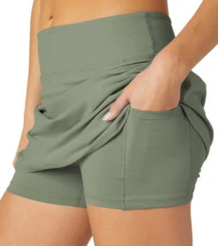 Beyond Yoga Spacedye Movement Skirt Grey Sage Heather 8 Beyond Yoga Spacedye Movement Skirt Grey Sage Heather -Pranty Yoga Shop 7067071250475 greysageheather 4a