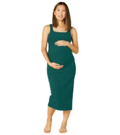 Beyond Yoga Spacedye Icon Maternity Dress Lunar Teal Heather -Pranty Yoga Shop 7067177484331 lunartealheather