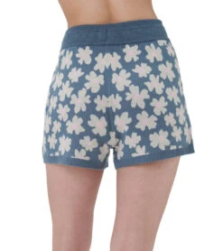 Spiritual Gangster Floral Jacquard Relaxed Short -Pranty Yoga Shop 7072444088363 coastalfloral 3a