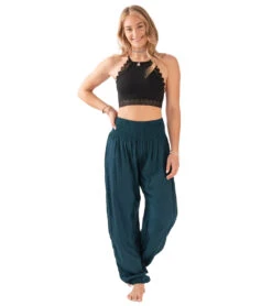 Lotus And Luna Deep Teal Harem Pants -Pranty Yoga Shop 7072444710955 deepteal 4a