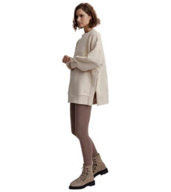 Varley Mae Longline Sweat Oatmeal Marl 9 Varley Mae Longline Sweat Oatmeal Marl -Pranty Yoga Shop 7072745717803 oatmealmarl 4a