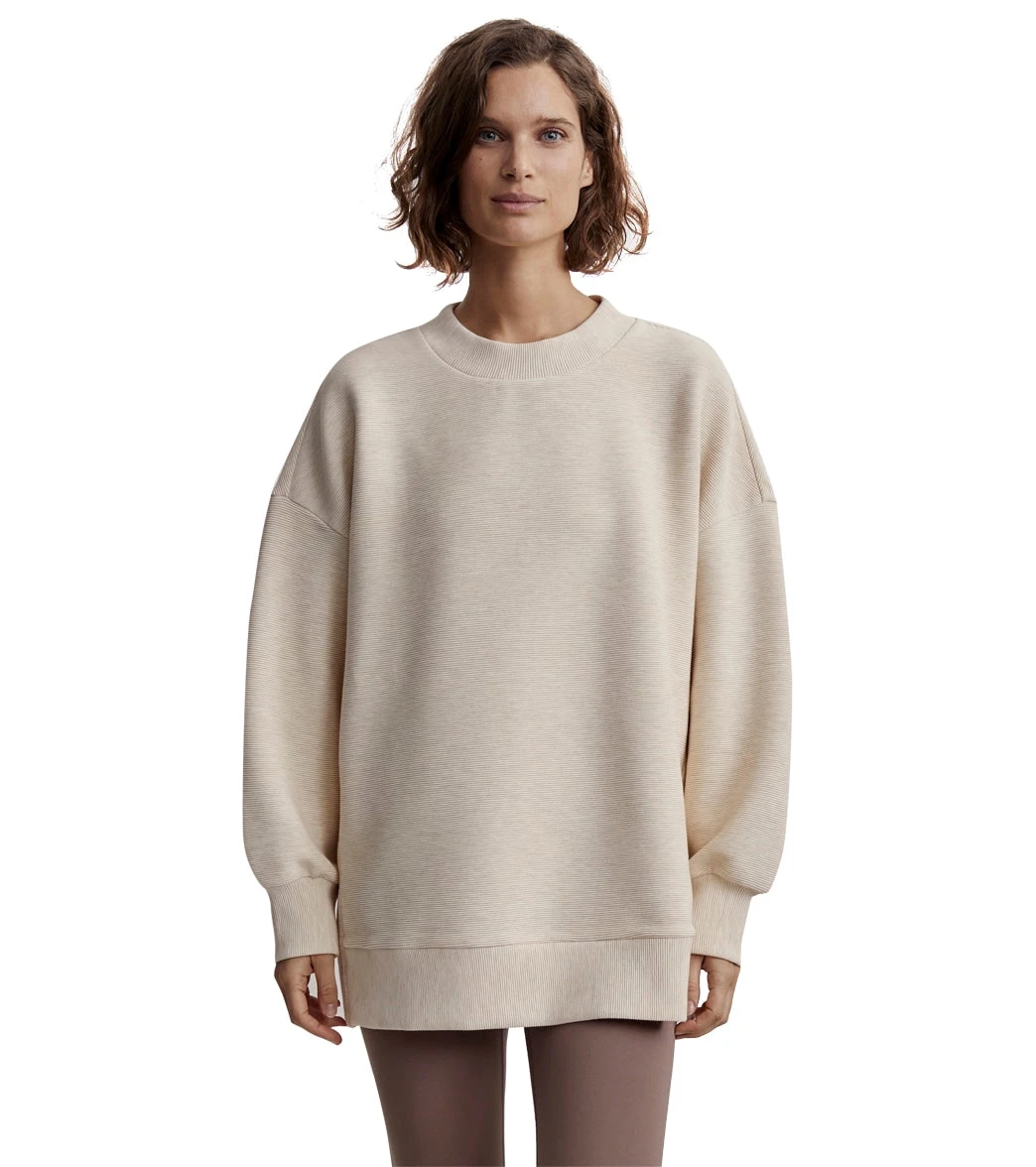 Varley Mae Longline Sweat Oatmeal Marl 7 Varley Mae Longline Sweat Oatmeal Marl - Image 5