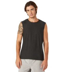 Beyond Yoga Featherweight Freeflo Muscle Tank Darkest Night -Pranty Yoga Shop 7086799355947 darkestnight
