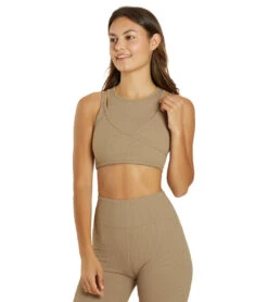 Year Of Ours Ribbed Wrap Bra -Pranty Yoga Shop 7087517630507 caribou 4a