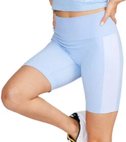 Cream Yoga Stacy Biker 6" Baby Blue