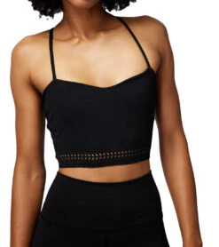 Spiritual Gangster Camille Dream Tech Eco Jersey Bra Black -Pranty Yoga Shop 7092967571499 black 5a