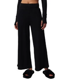 Spiritual Gangster Harmony Rib Wide Leg Pant Black -Pranty Yoga Shop 7092969046059 black