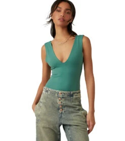 Free People Keep It Sleek Bodysuit Forest Road -Pranty Yoga Shop 7093202485291 forestroad 5a