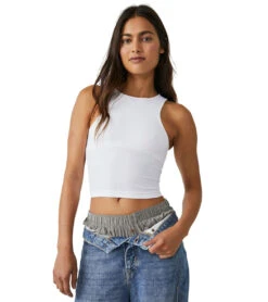Free People Clean Lines Cami White -Pranty Yoga Shop 7093384020011 white
