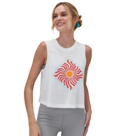 Spiritual Gangster Sunshine On My Mind Crop Tank -Pranty Yoga Shop 7097084706859 stone