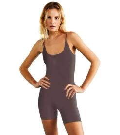 Free People One To Watch Romper -Pranty Yoga Shop 7097278988331 chocolatemerlot 1