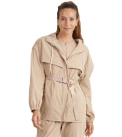 Thrive Societe Utility Jacket Latte -Pranty Yoga Shop 7103156420651 latte 4a