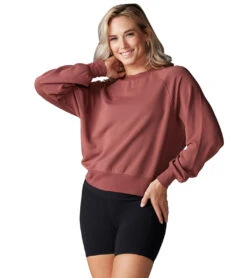 Tavi Ease Crew Sweatshirt Sahara -Pranty Yoga Shop 7132312010795 sahara