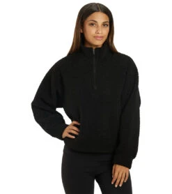 Year Of Ours The Lucia Half Zip Black -Pranty Yoga Shop 7139604070443 black