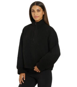 Year Of Ours The Lucia Half Zip Black -Pranty Yoga Shop 7139604070443 black 4a