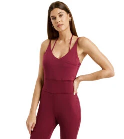 Year Of Ours The Sasha Onesie -Pranty Yoga Shop 7139604496427 darkcherry 3a 1