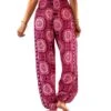 Lotus And Luna Harem Pants Magenta/White -Pranty Yoga Shop 7143834714155 magentawhite 2a