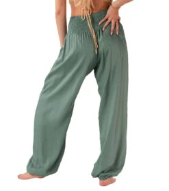 Lotus And Luna Solid Harem Pants -Pranty Yoga Shop 7143834779691 sage 3a