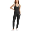 Cream Yoga Heather Jumpsuit -Pranty Yoga Shop 7143837073451 black 1a