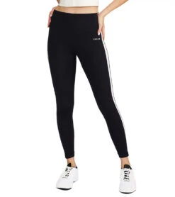 Cream Yoga Hana 7/8 Side Stripe Legging -Pranty Yoga Shop 7143843692587 black