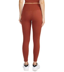 Cream Yoga Hana 7/8 Side Stripe Legging -Pranty Yoga Shop 7143843758123 rust 3a